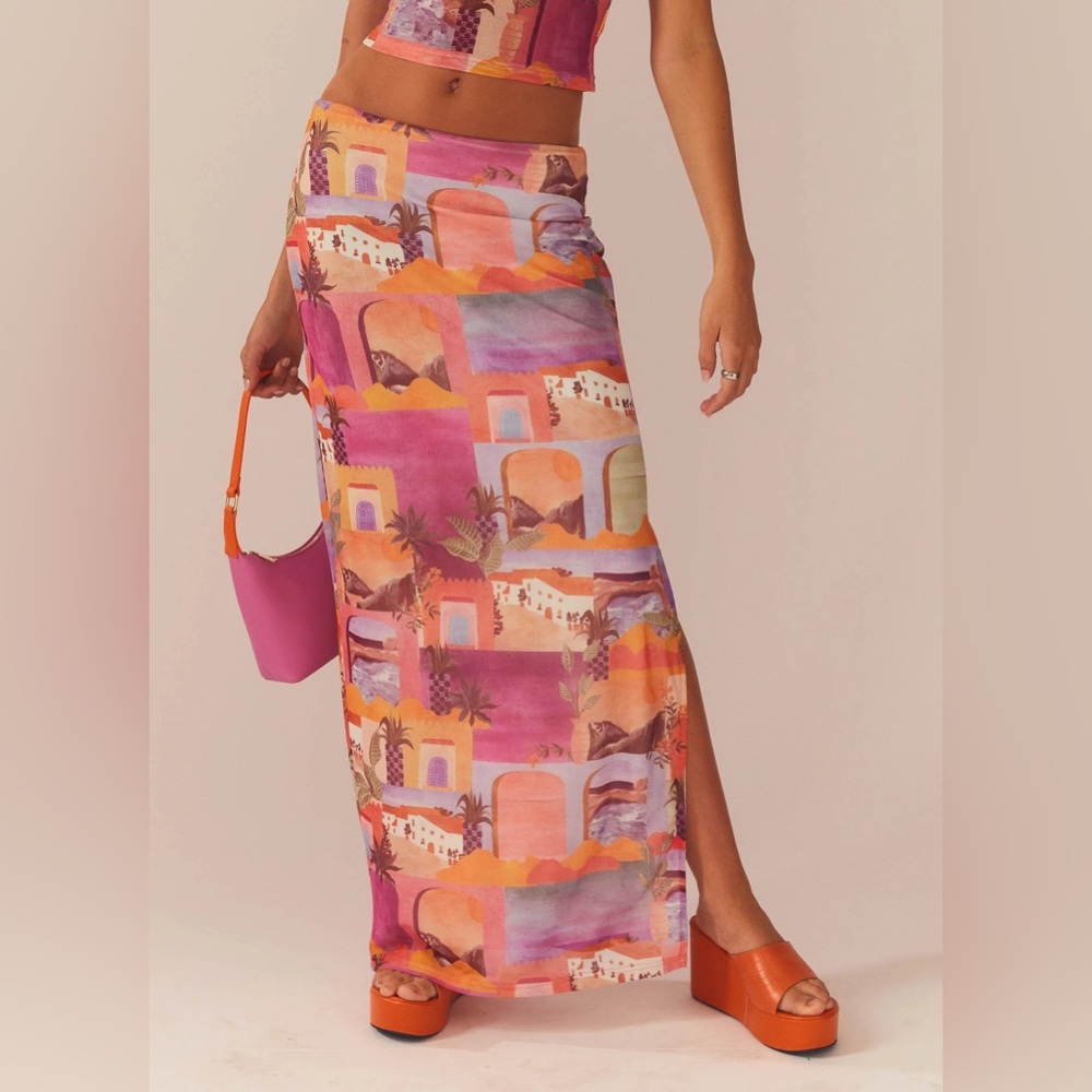 Peppermayo -The City Meets the Coast Skirt - Sunset Building